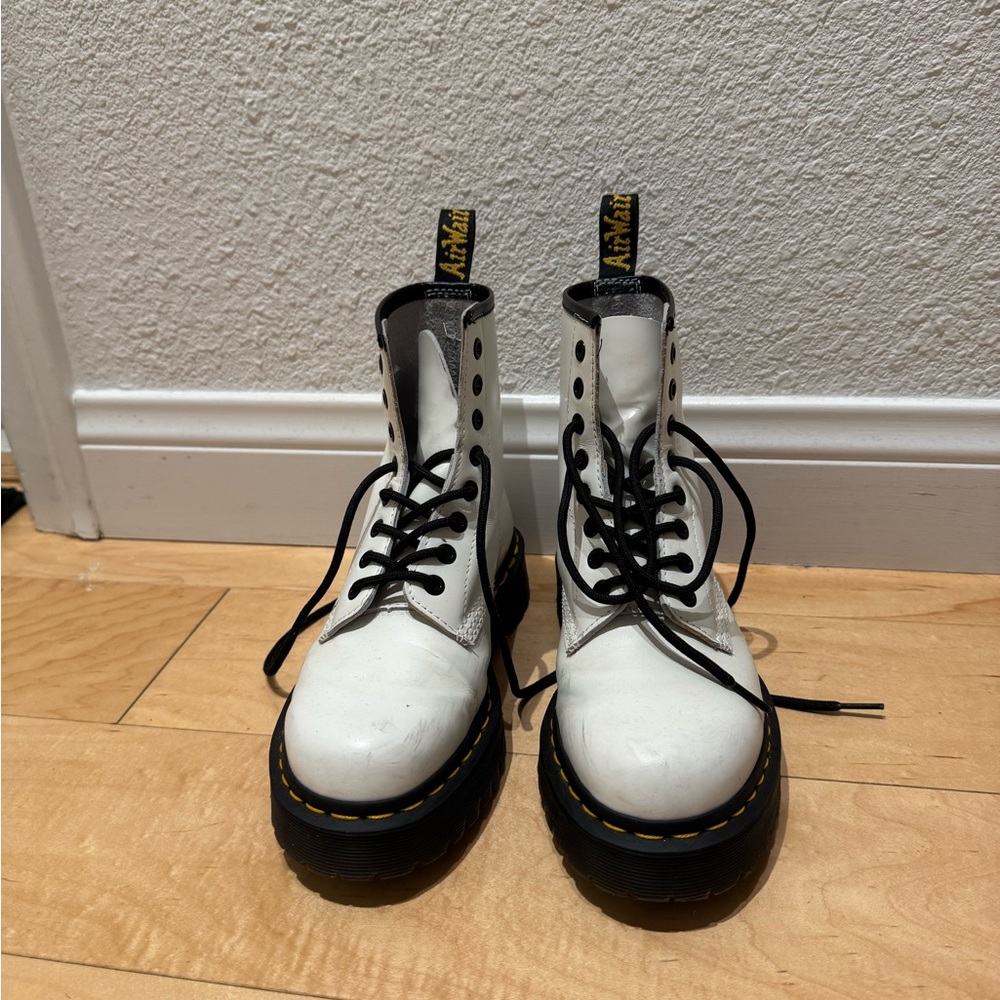 Dr. Martens Women's White Combat Boots